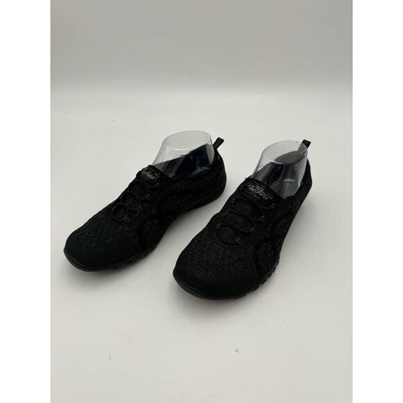 SKETCHERS WOMENS BREATHE EASY FORTUNE KNIT 23028 BLACK RUNNING SHOES SIZE 8.5 - Picture 2 of 6